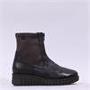 Pepe Saenz Sara Front Zip Wedge Boot - Brown Leather